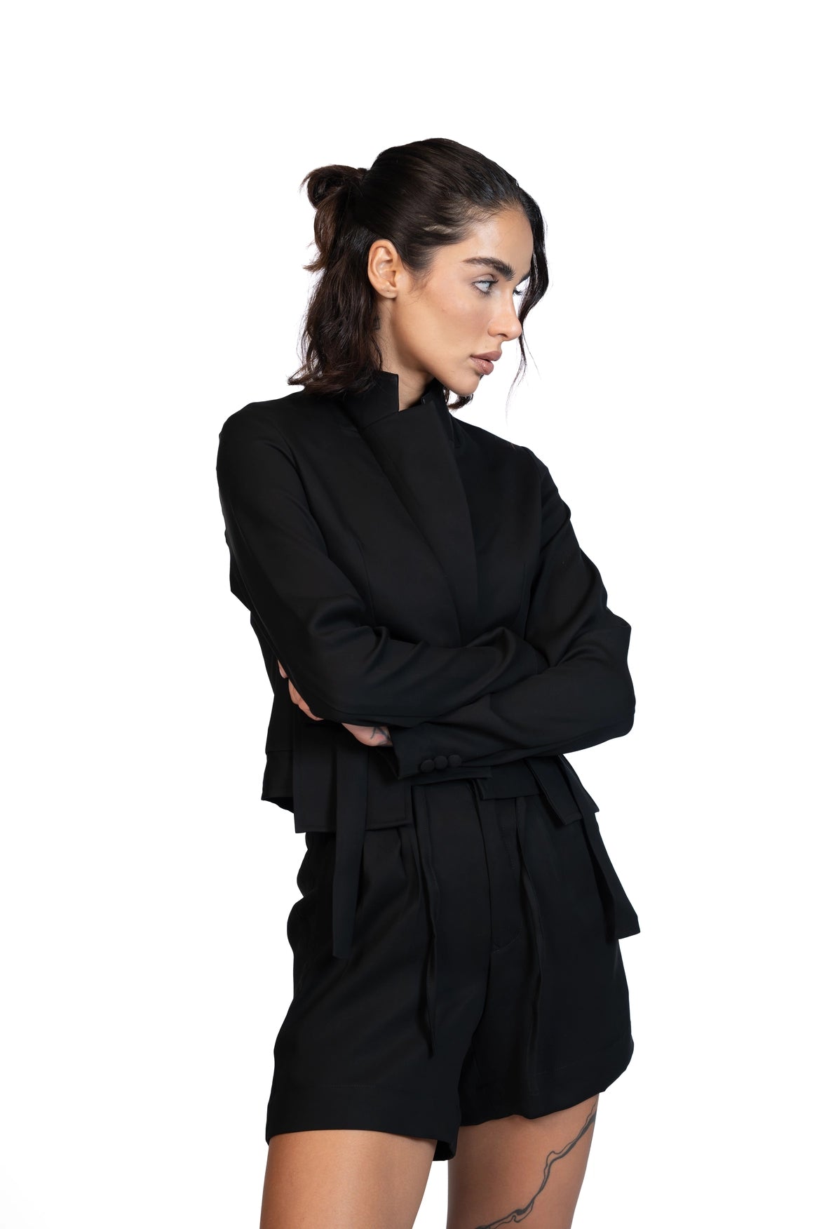 Between Places - Cropped Blazer 3-Piece Tailored Set
