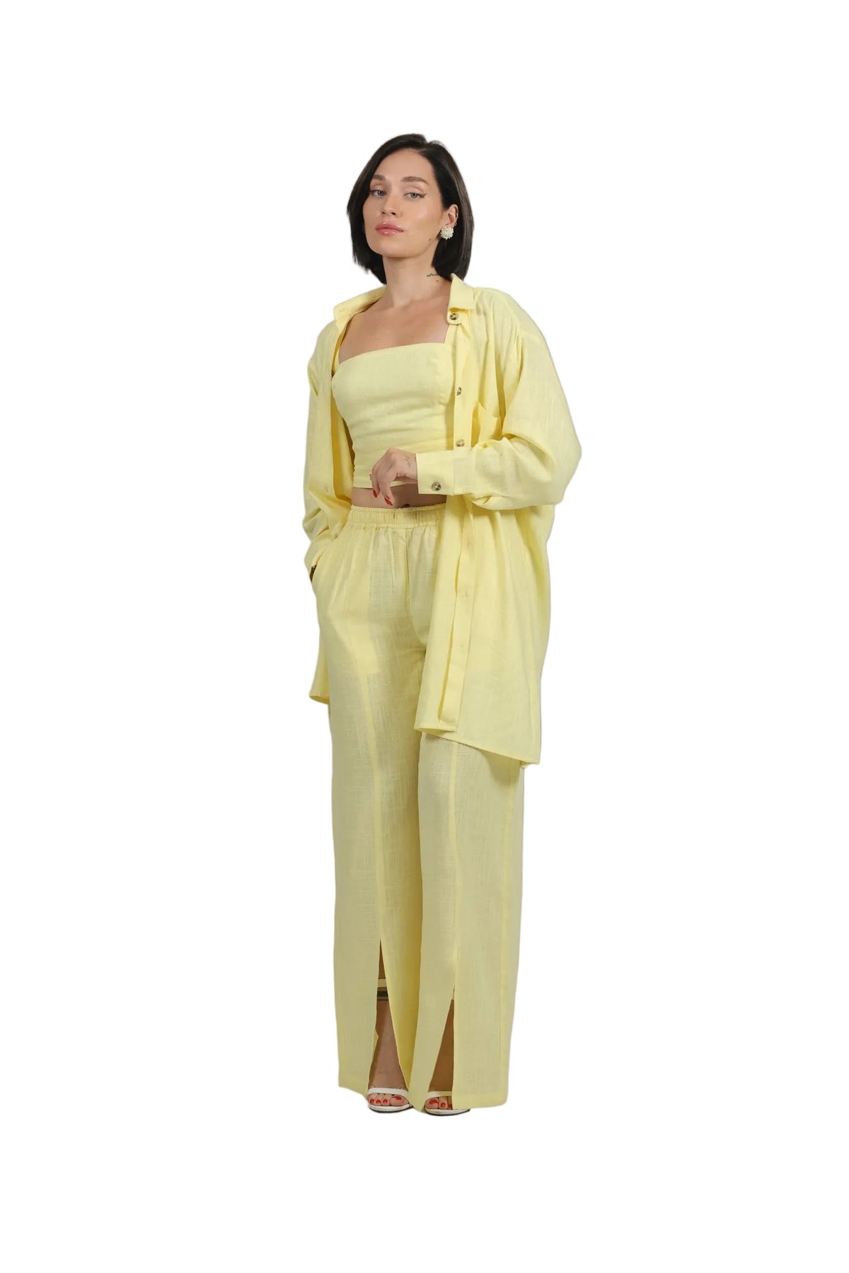 Total Babe Trio - Women's Linen 3-Piece Co-ord Set