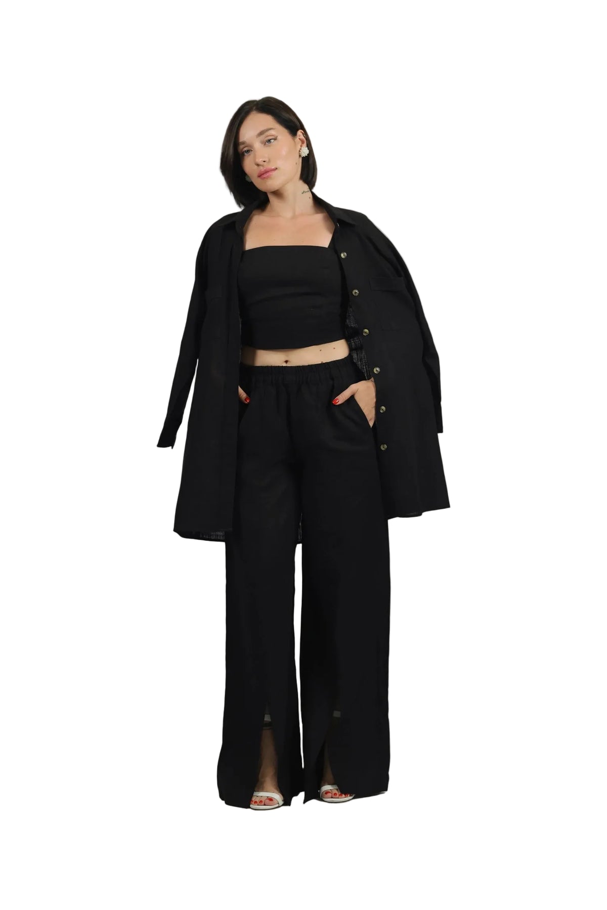Total Babe Trio - Women's Linen 3-Piece Co-ord Set