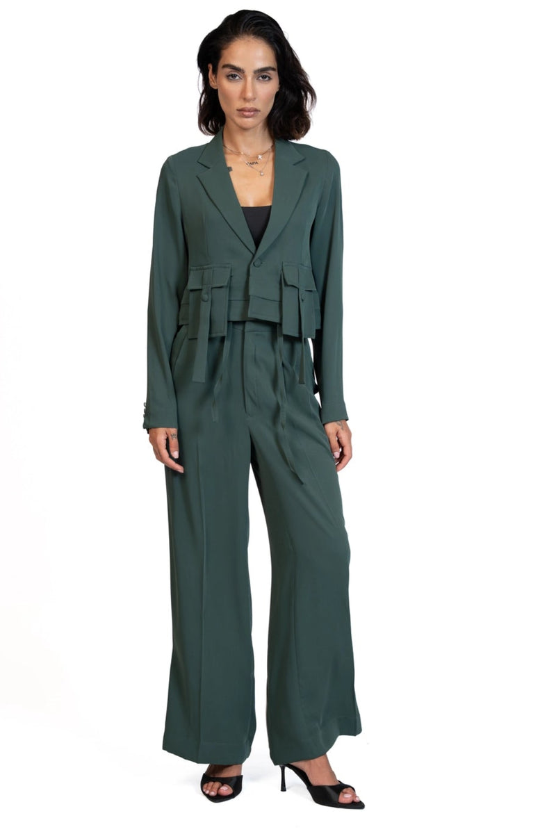 Between Places - Cropped Blazer 3-Piece Tailored Set