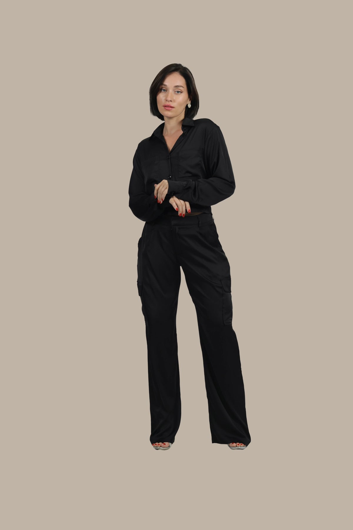 Soft Rebel - Women's Silk Cargo Co-ord Set