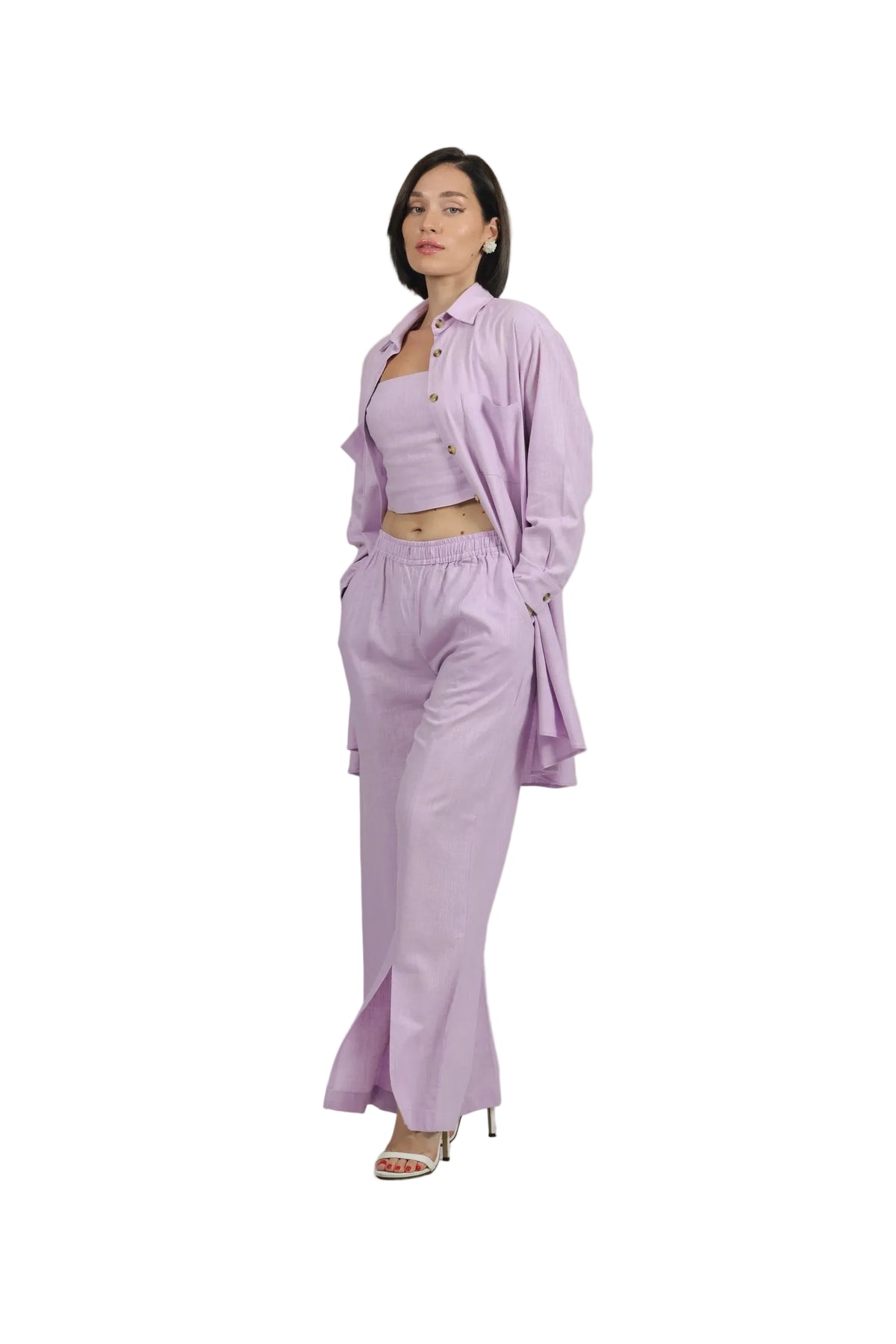 Total Babe Trio - Women's Linen 3-Piece Co-ord Set