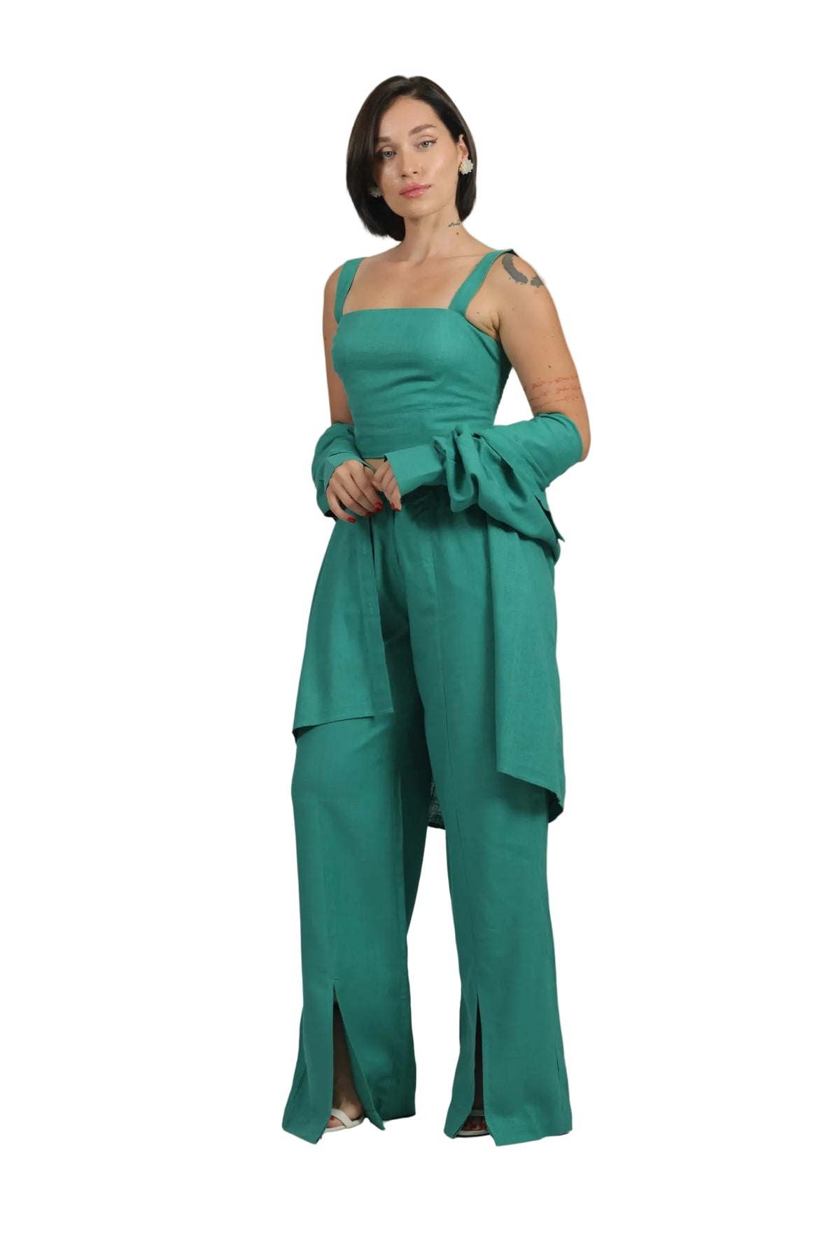 Total Babe Trio - Women's Linen 3-Piece Co-ord Set