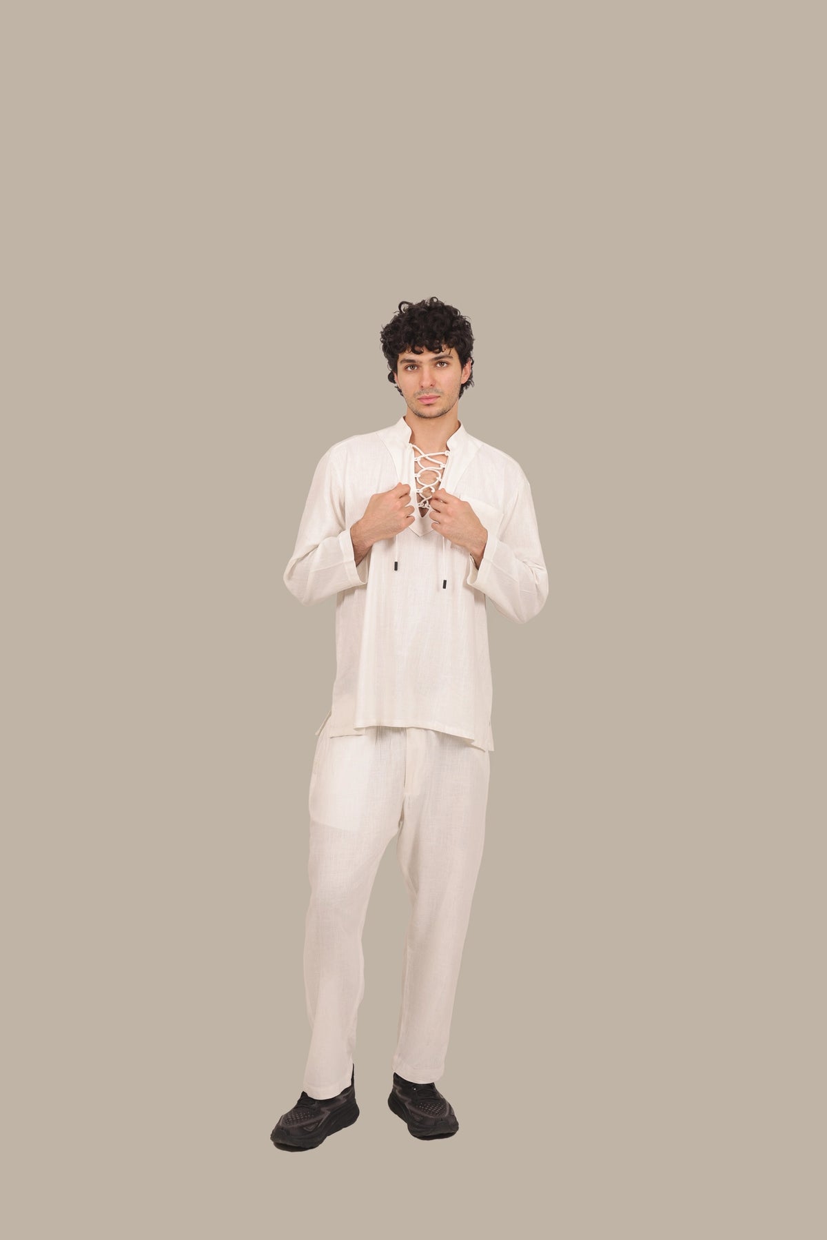 Drawstring - Men's Linen Co-ord Set