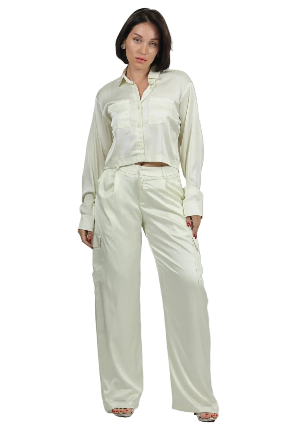 Soft Rebel - Women's Silk Cargo Co-ord Set