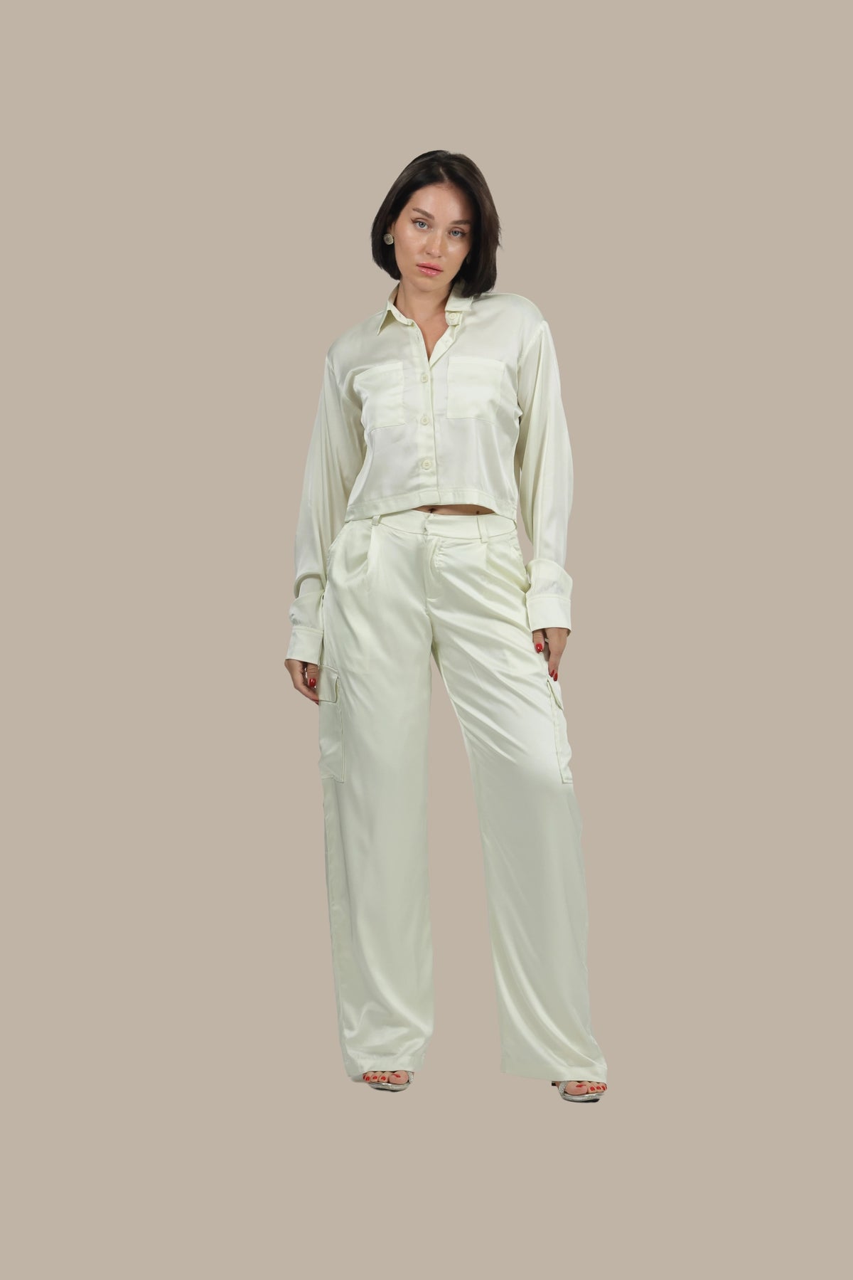 Soft Rebel - Women's Silk Cargo Co-ord Set