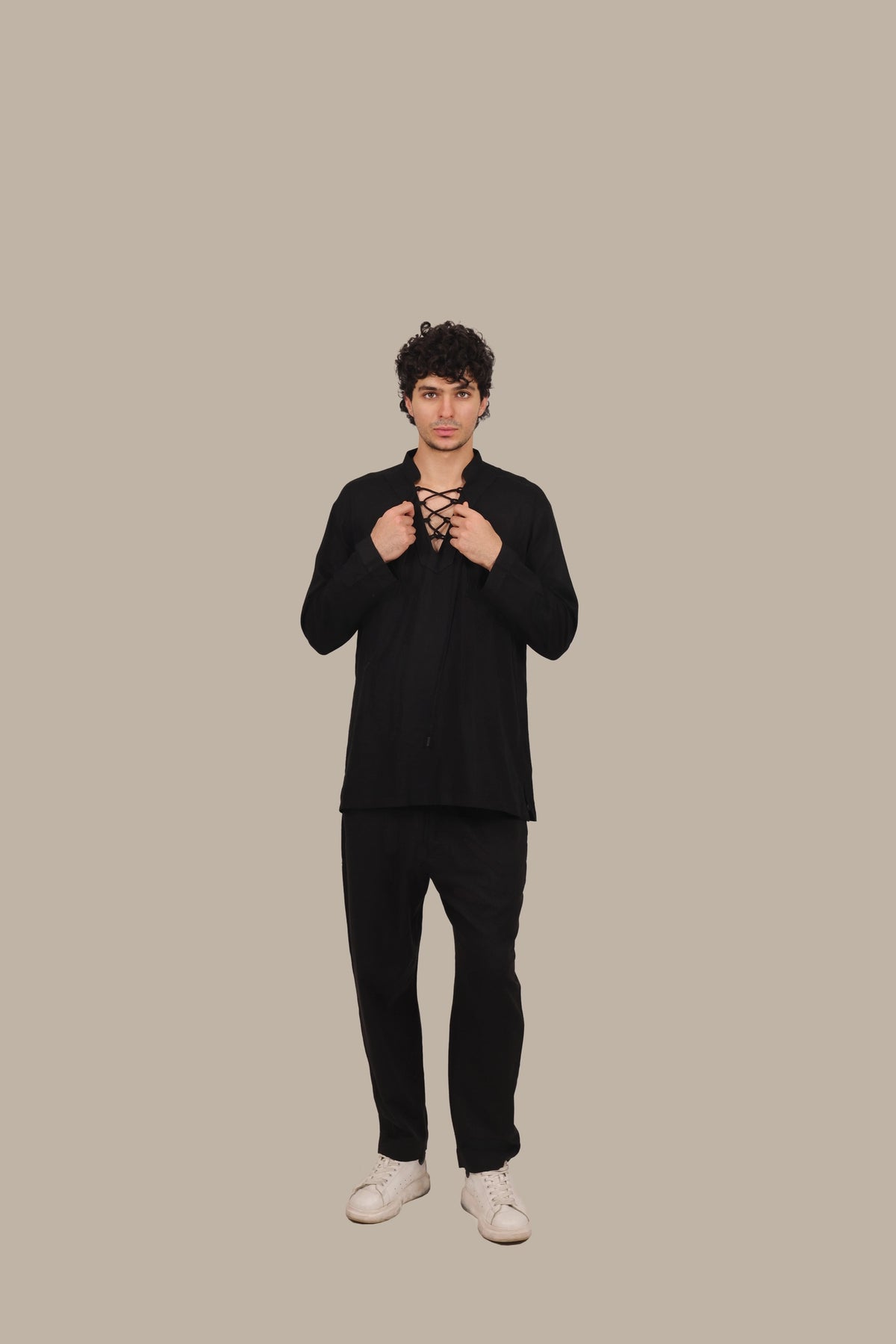 Drawstring - Men's Linen Co-ord Set
