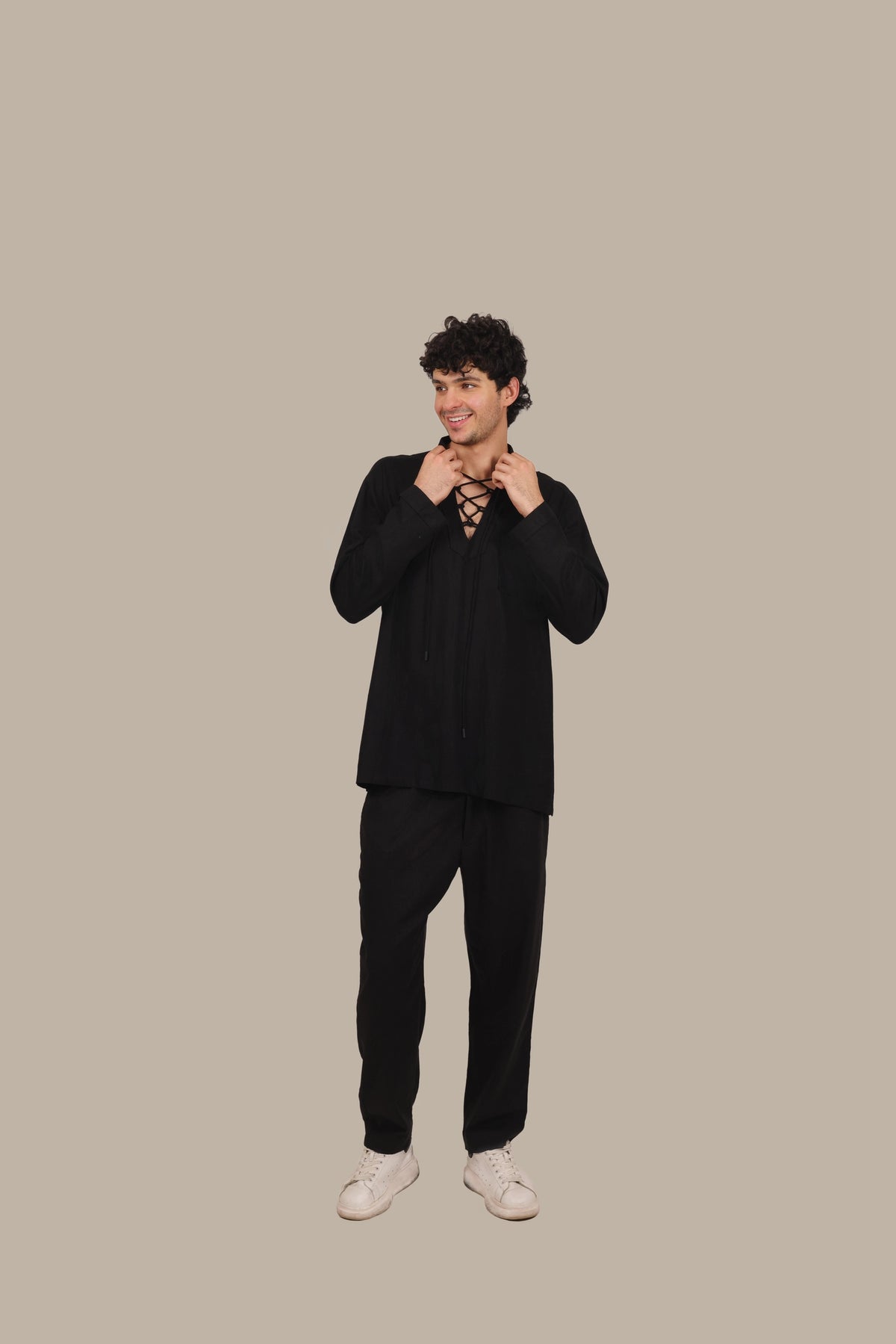 Drawstring - Men's Linen Co-ord Set