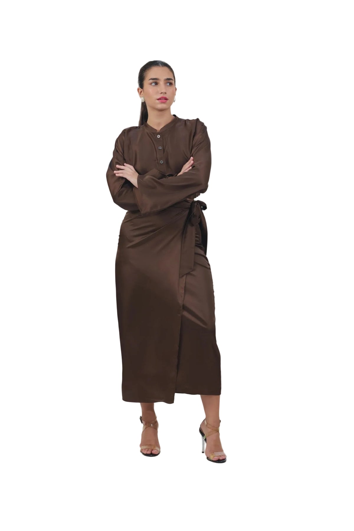 She's the Moment - Women's Silk Wrap Skirt Set
