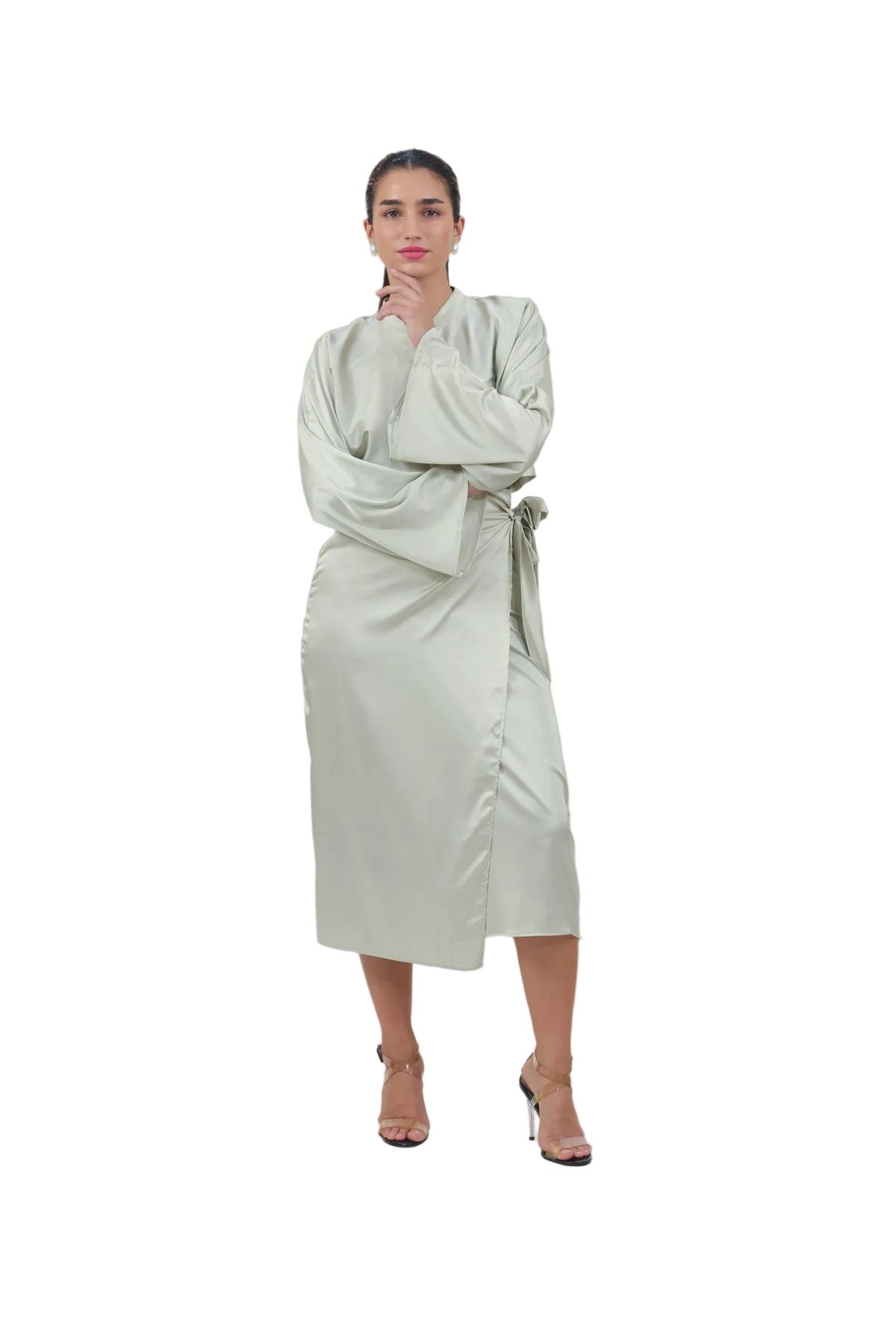 She's the Moment - Women's Silk Wrap Skirt Set