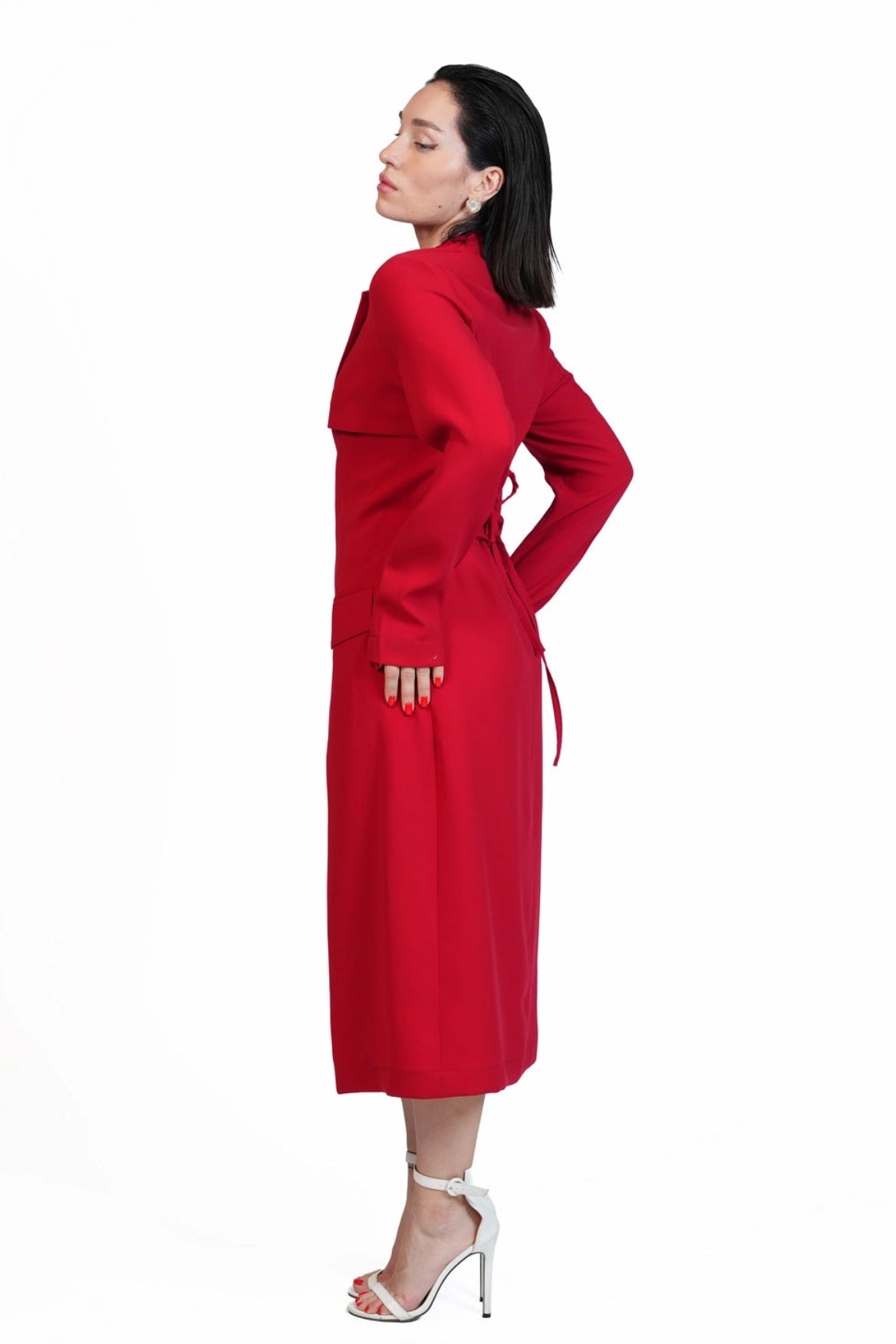 Around Town - Tailored Lapel Zip-Front Dress