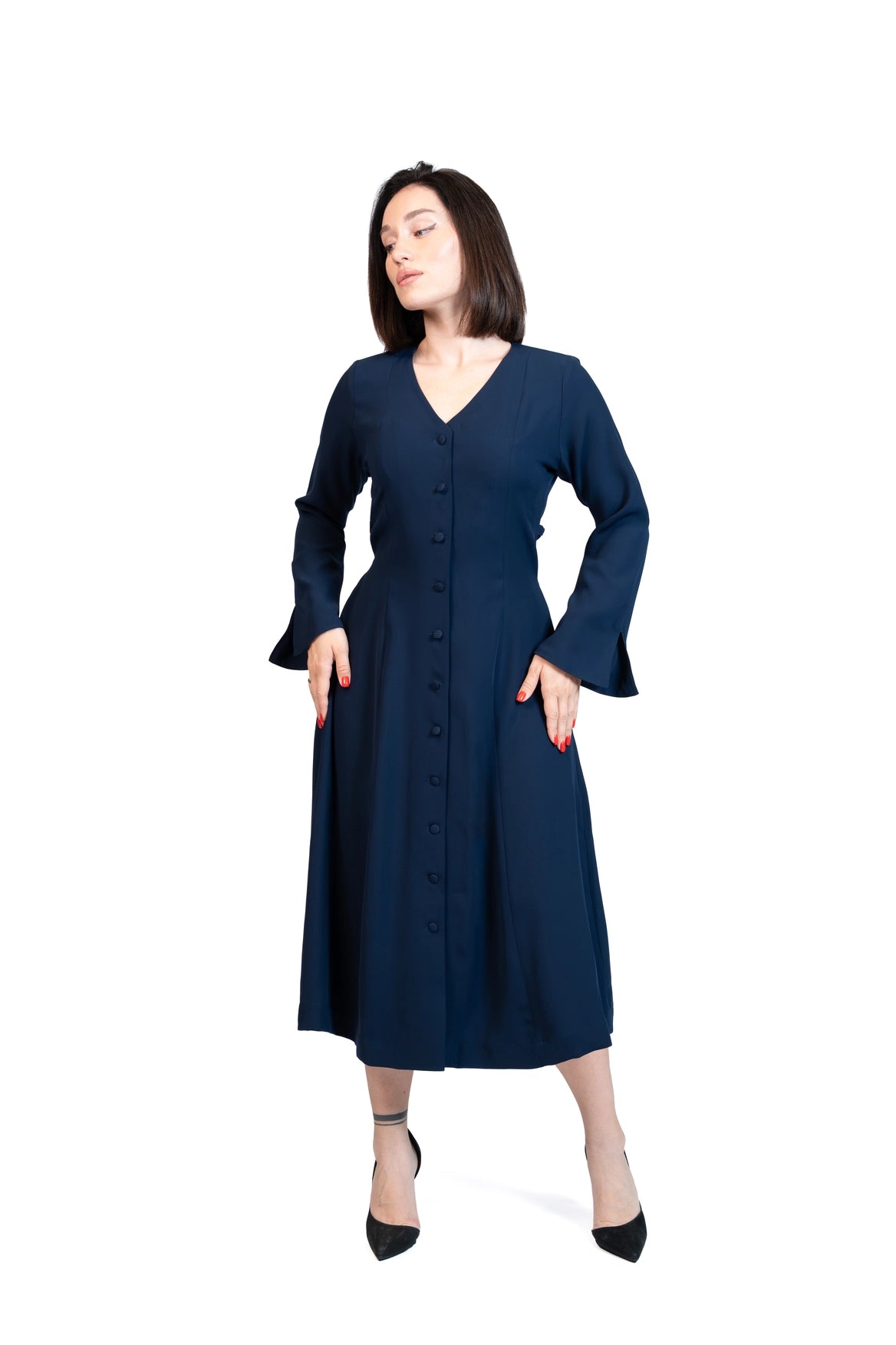 Put Together - Corset-Back Button-Through Dress