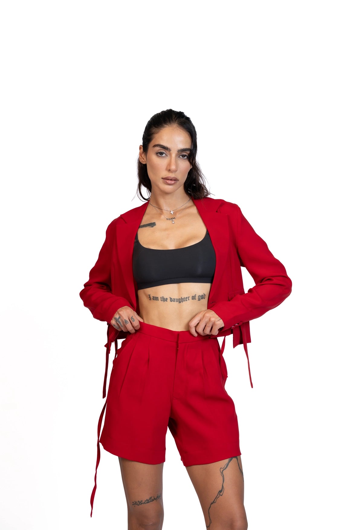 Between Places - Cropped Blazer 3-Piece Tailored Set