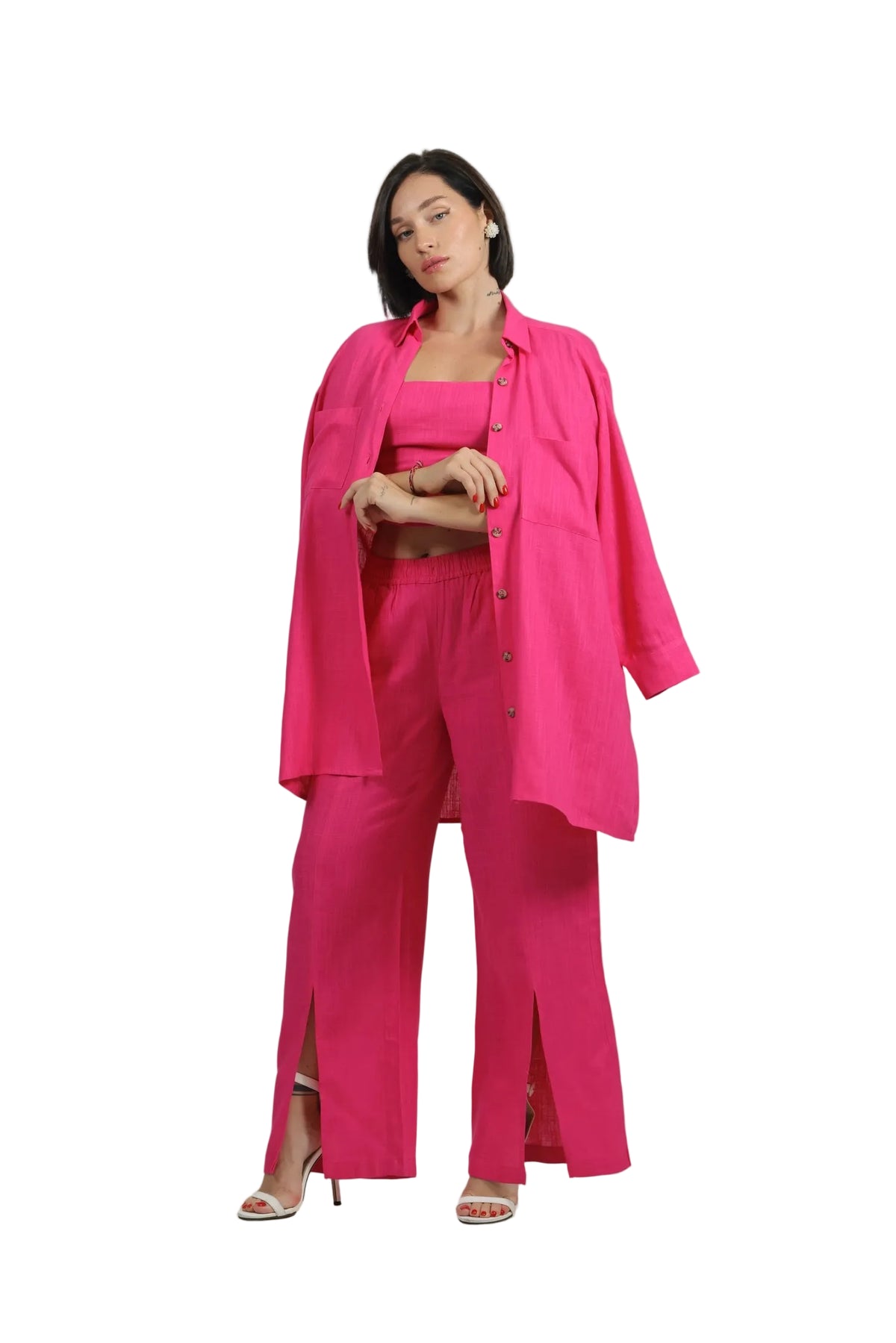Total Babe Trio - Women's Linen 3-Piece Co-ord Set