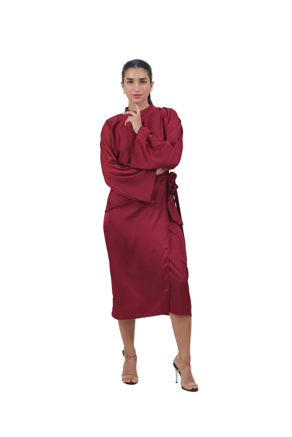 She's the Moment - Women's Silk Wrap Skirt Set