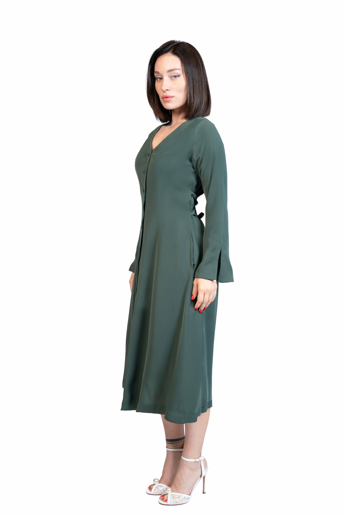 Put Together - Corset-Back Button-Through Dress