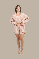 Stripe Show - Women's Linen 3-Piece Set