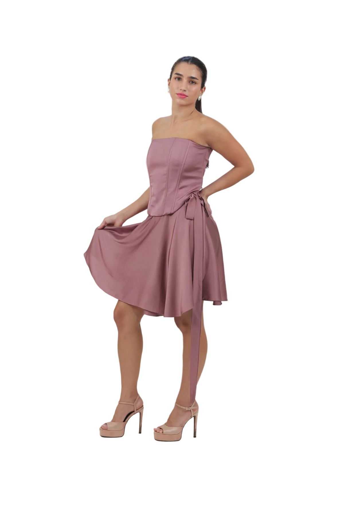 Mood: Princess - Women's Silk Corset & Wrap Skirt Set
