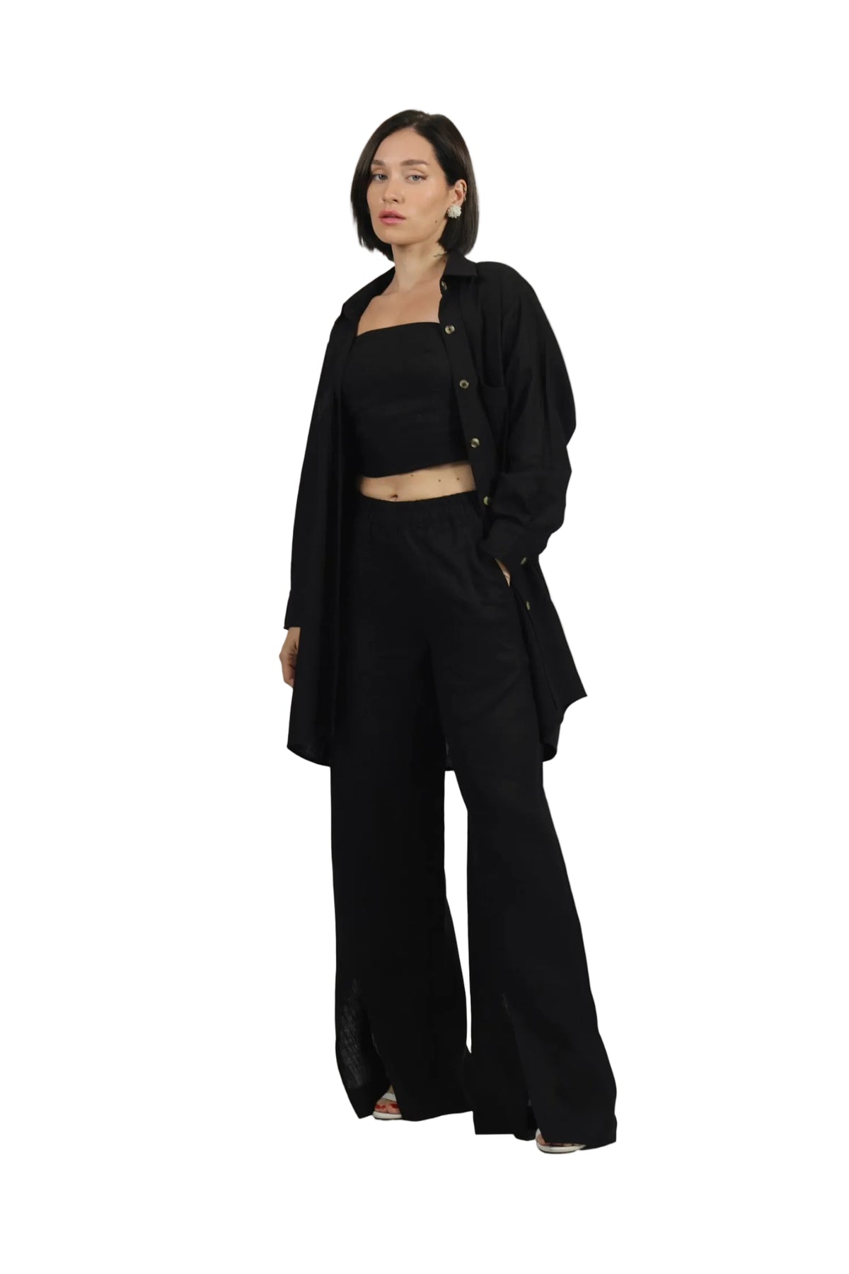 Total Babe Trio - Women's Linen 3-Piece Co-ord Set