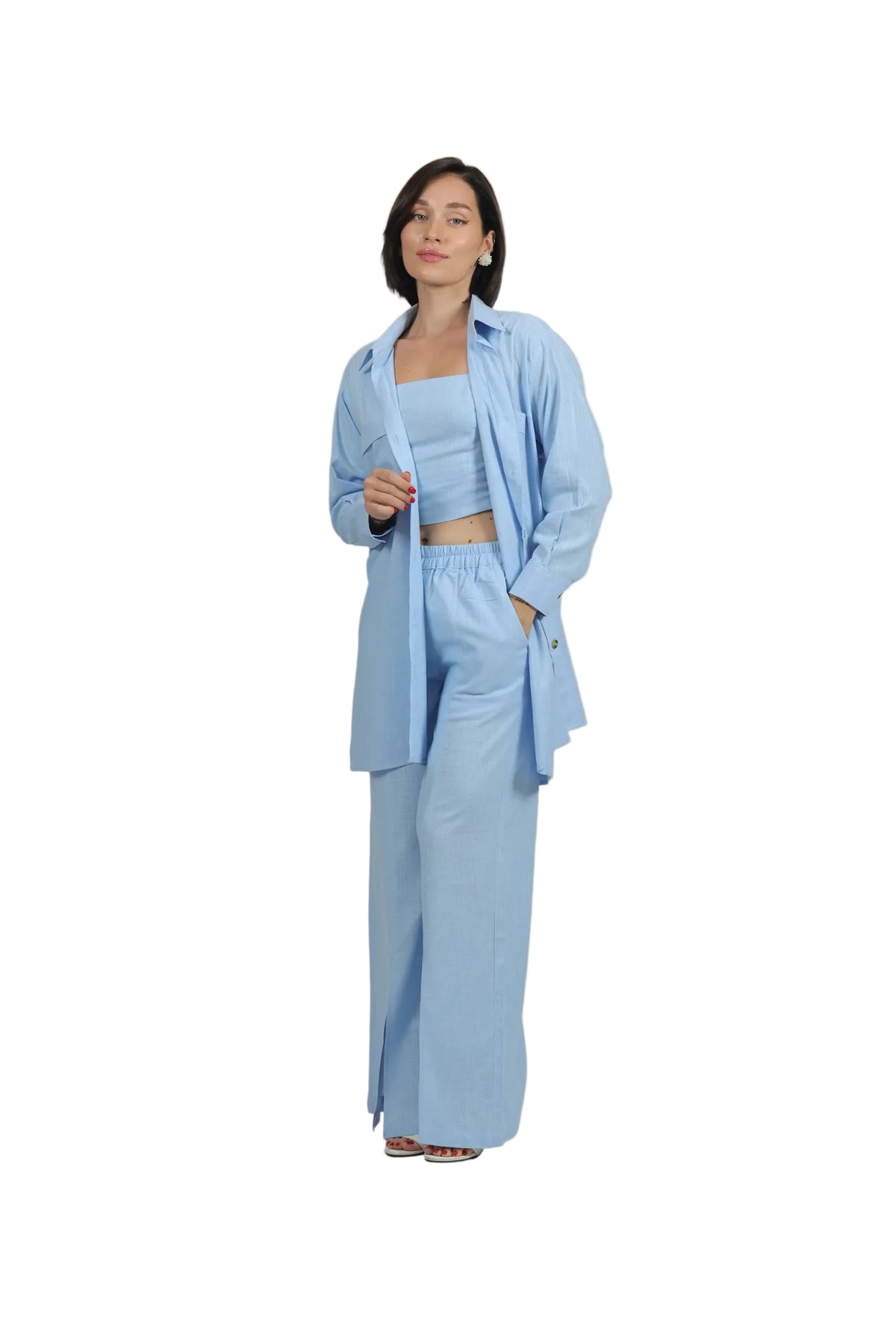 Total Babe Trio - Women's Linen 3-Piece Co-ord Set