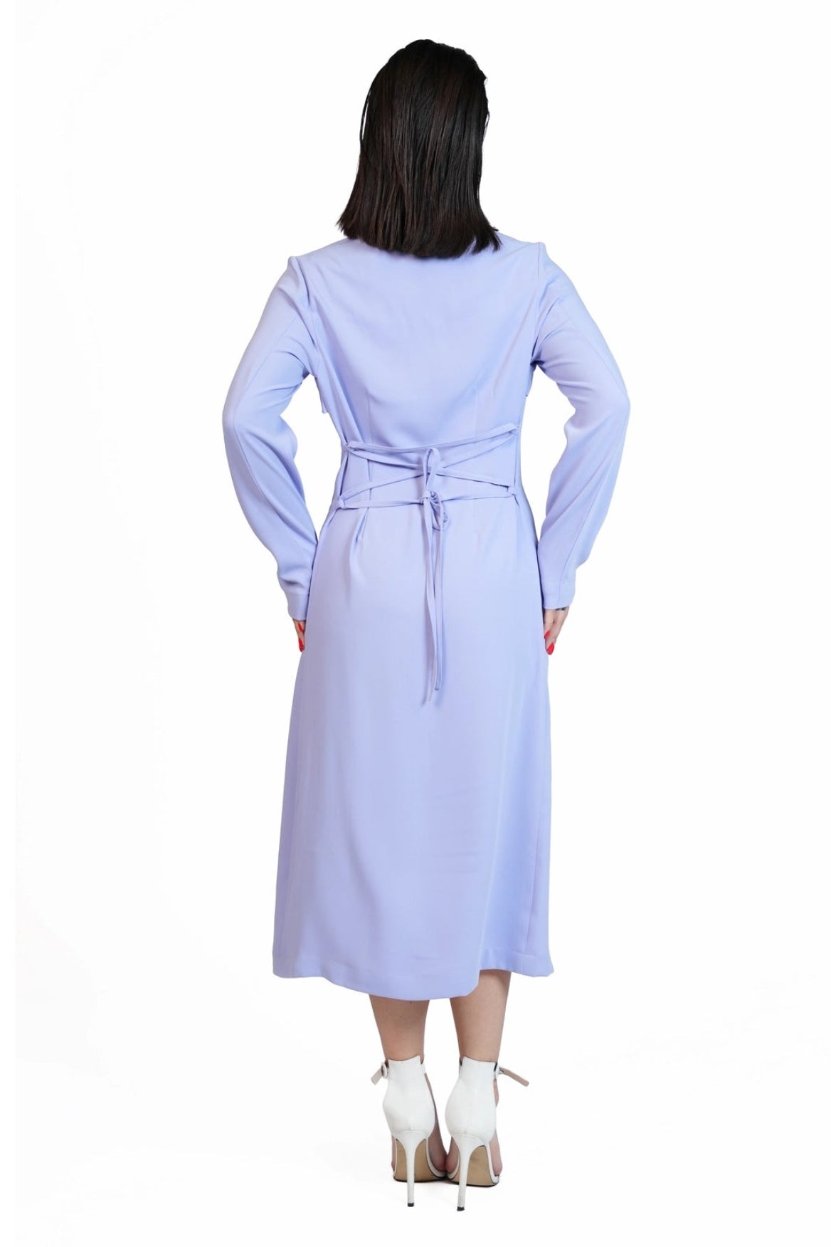 Around Town - Tailored Lapel Zip-Front Dress
