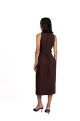Sunset Society - Notch-Collar Corset-Back Dress