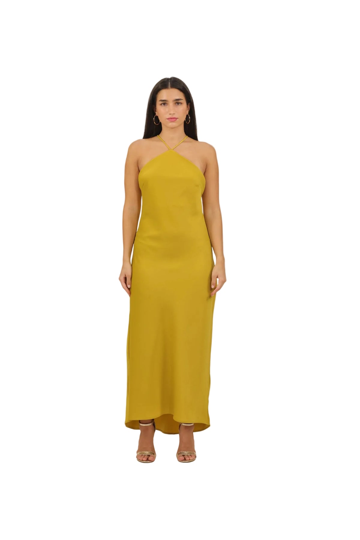 Dynasty - Women's Backless Crepe Maxi Dress