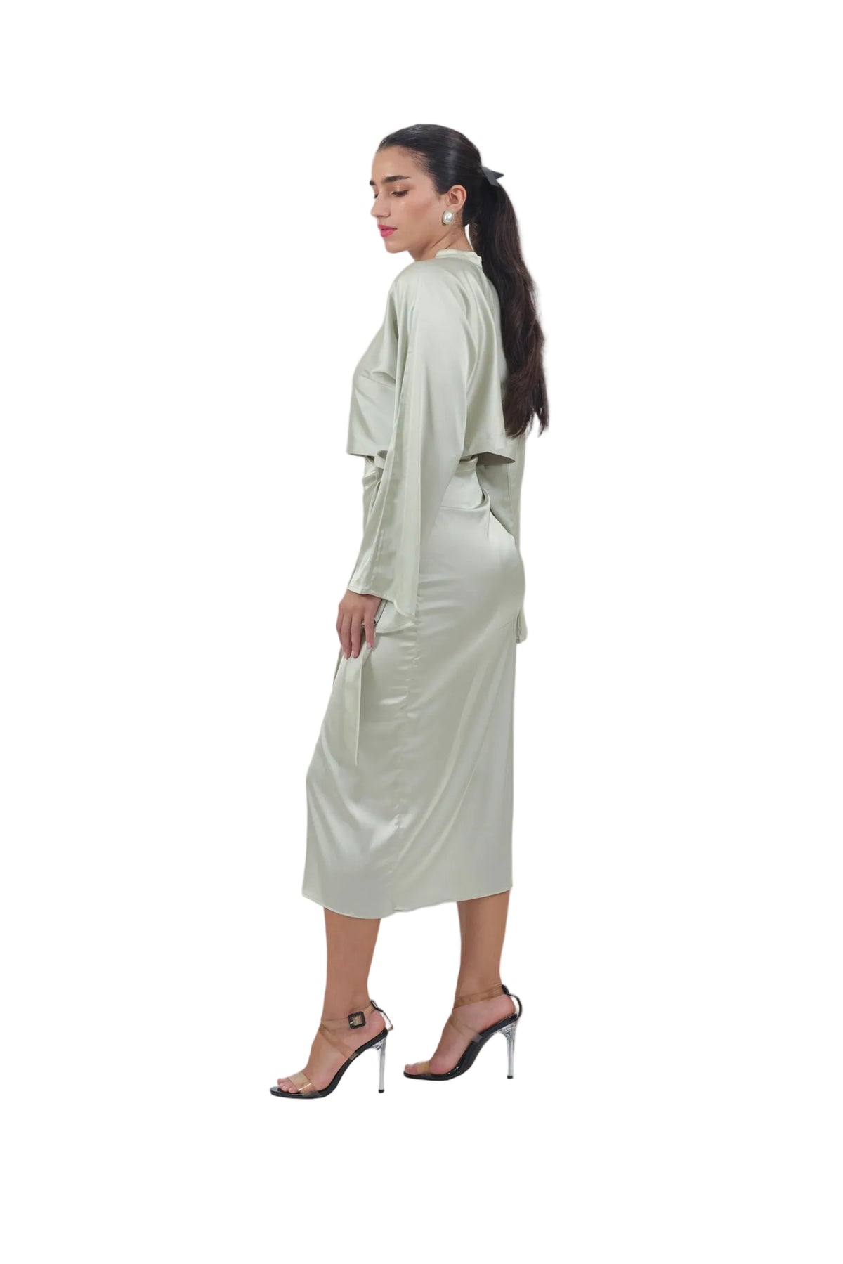 She's the Moment - Women's Silk Wrap Skirt Set
