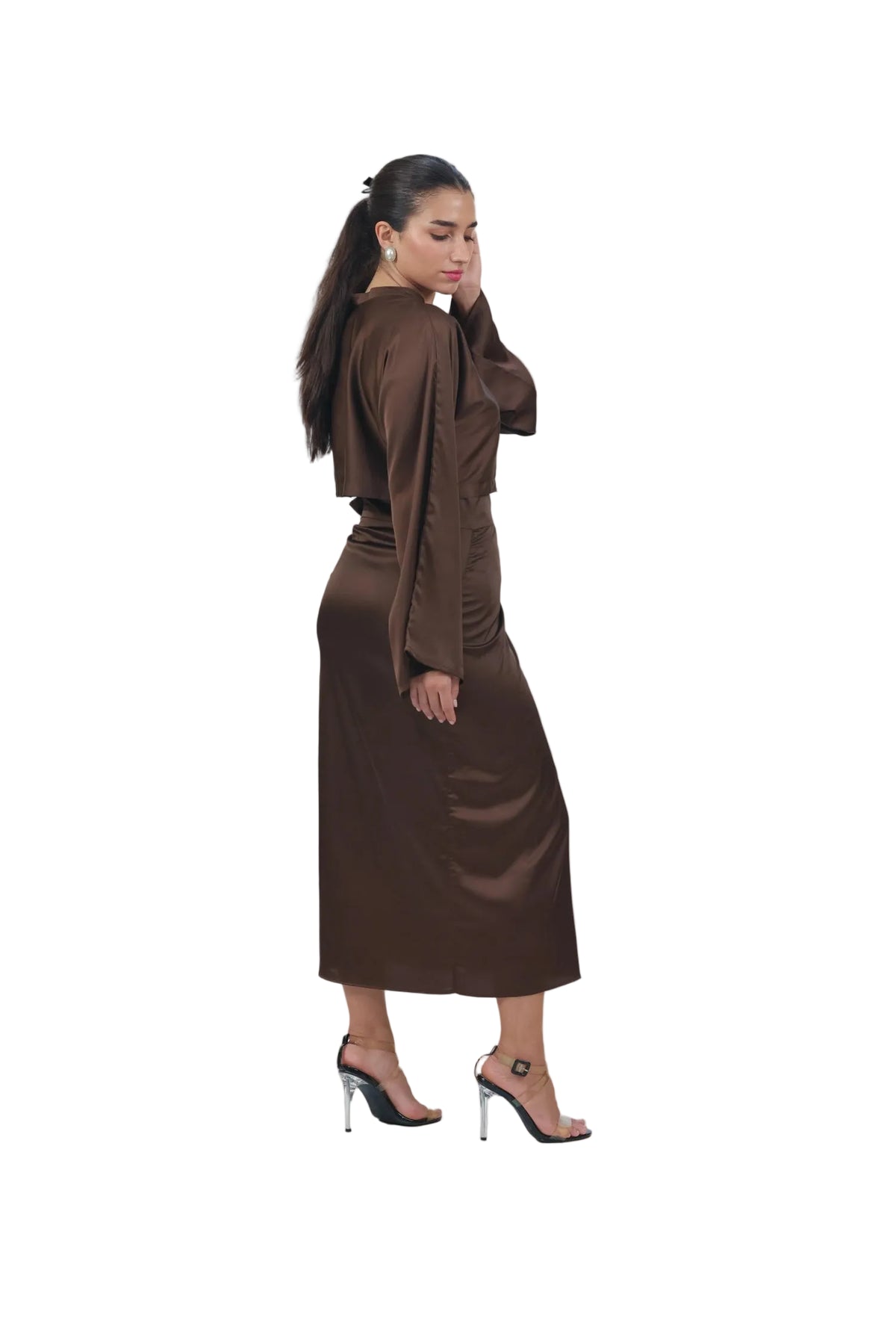 She's the Moment - Women's Silk Wrap Skirt Set