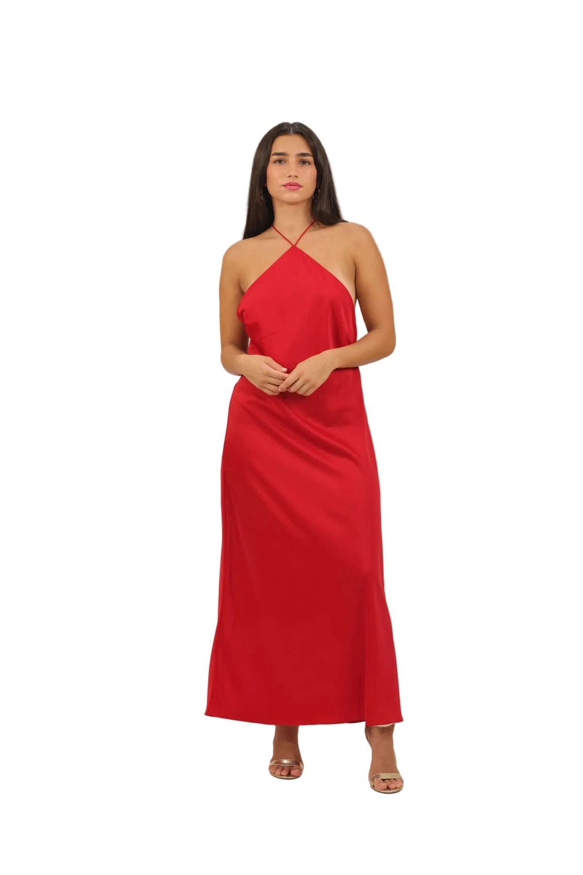 Dynasty - Women's Backless Crepe Maxi Dress