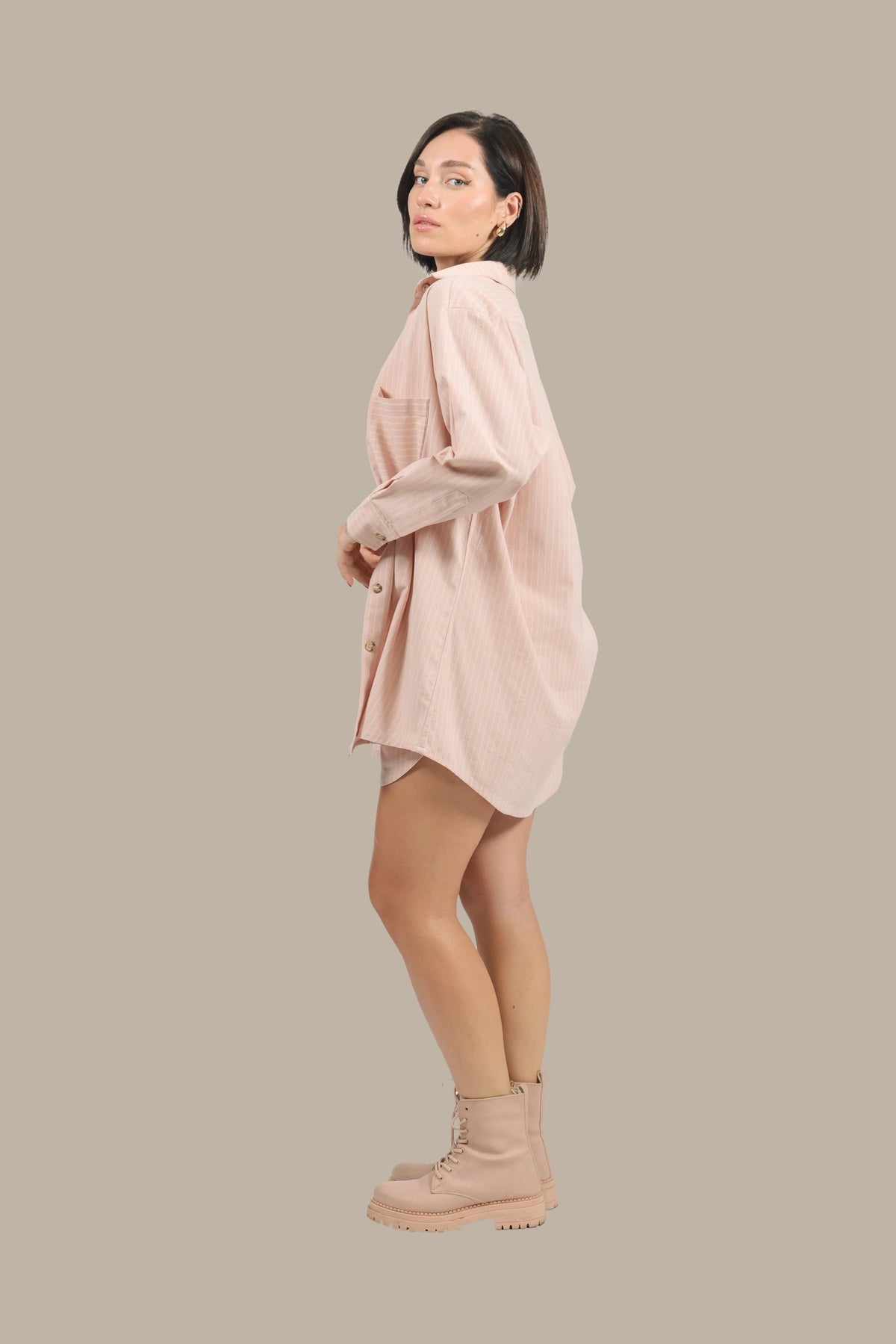 Stripe Show - Women's Striped Linen 3-Piece Set