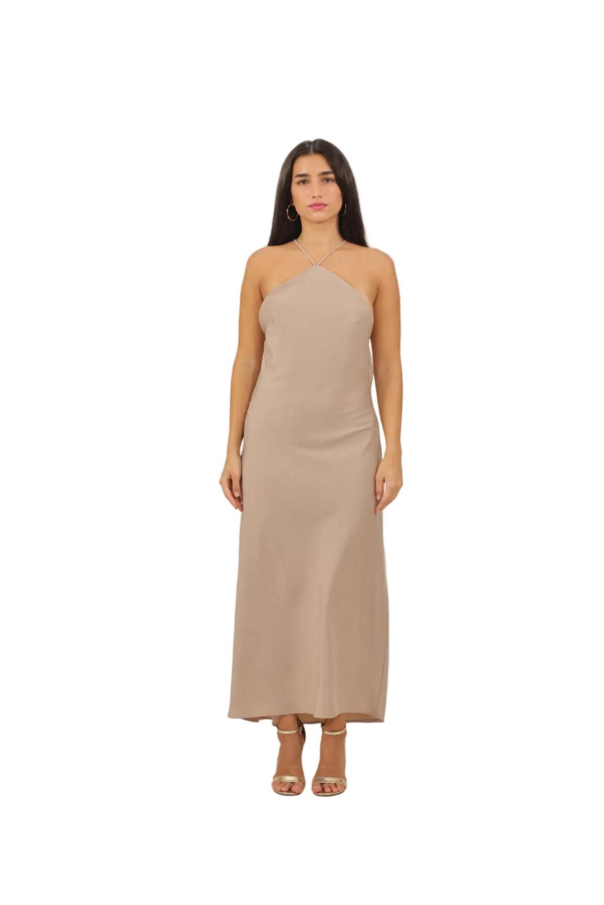 Dynasty - Women's Backless Crepe Maxi Dress