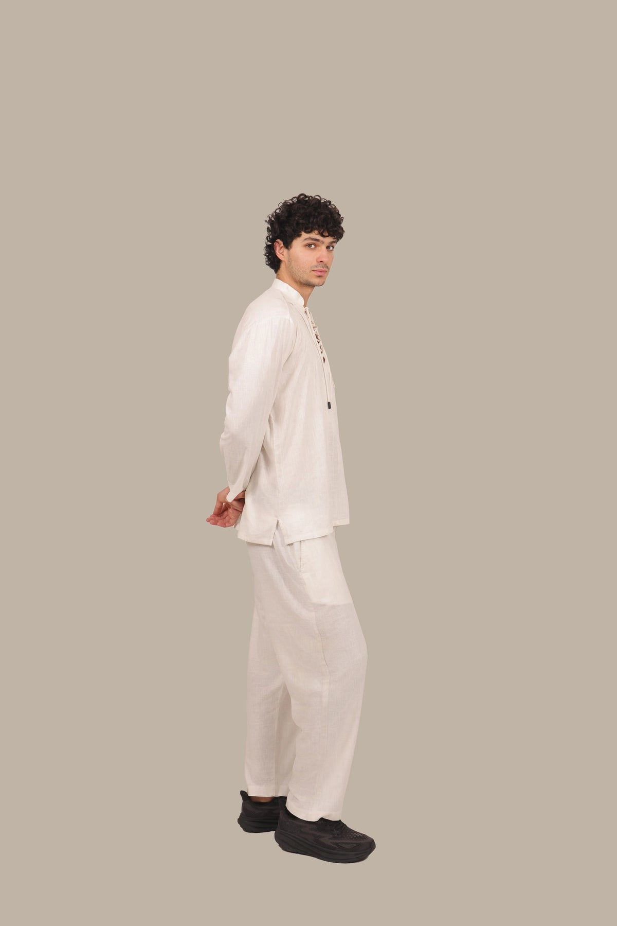 Drawstring - Men's Linen Co-ord Set