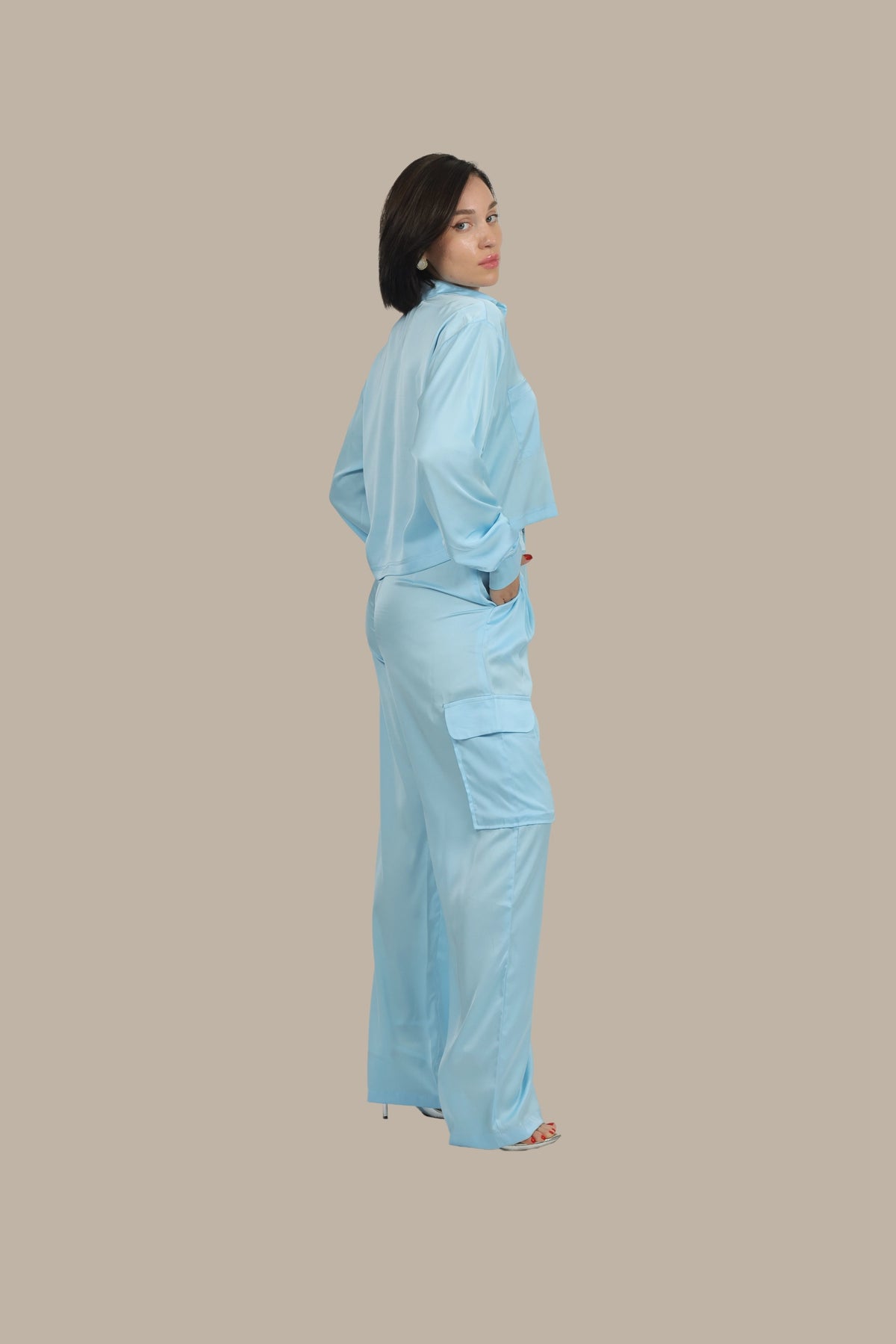 Soft Rebel - Women's Silk Cargo Co-ord Set