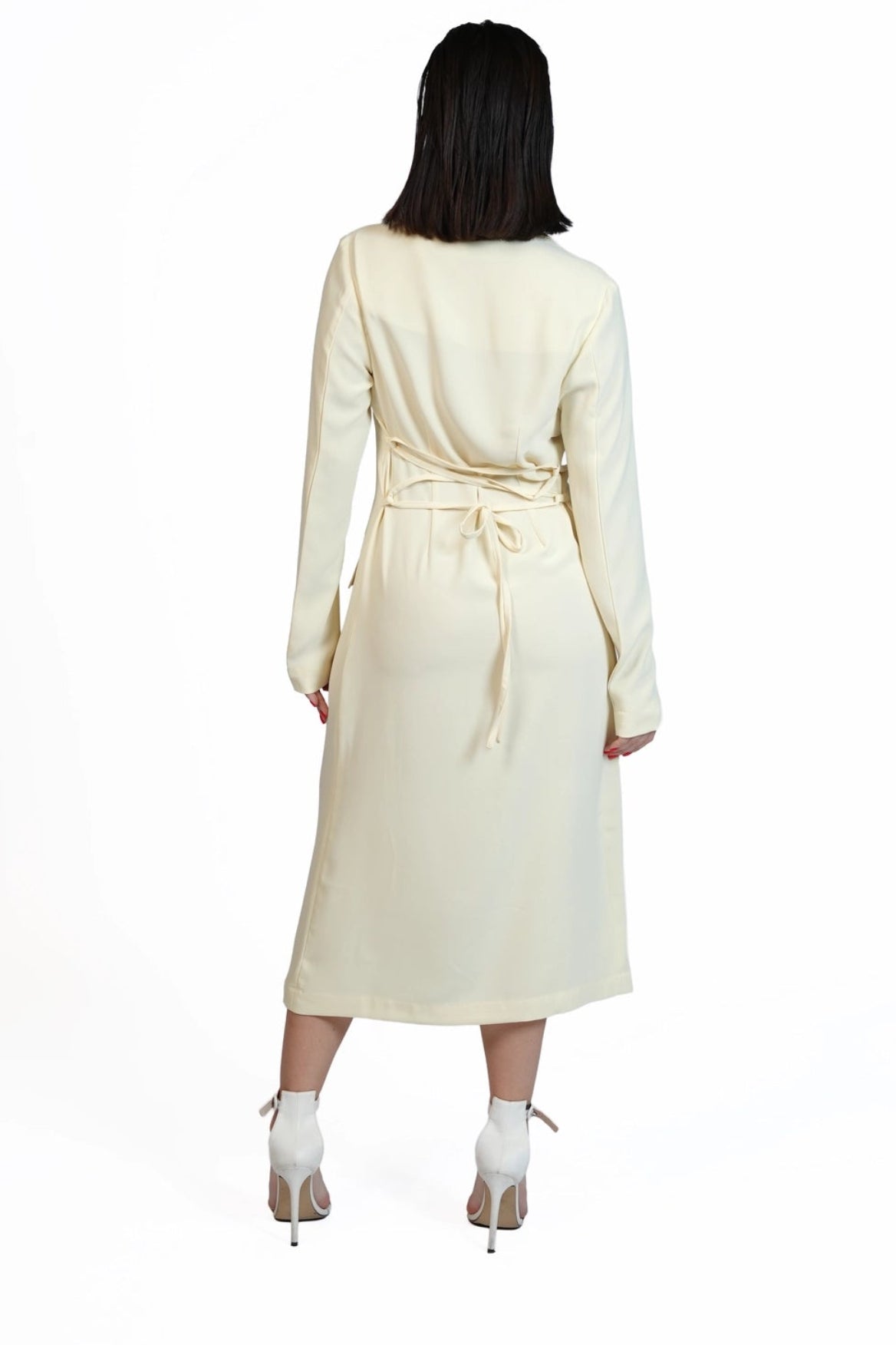 Around Town - Tailored Lapel Zip-Front Dress