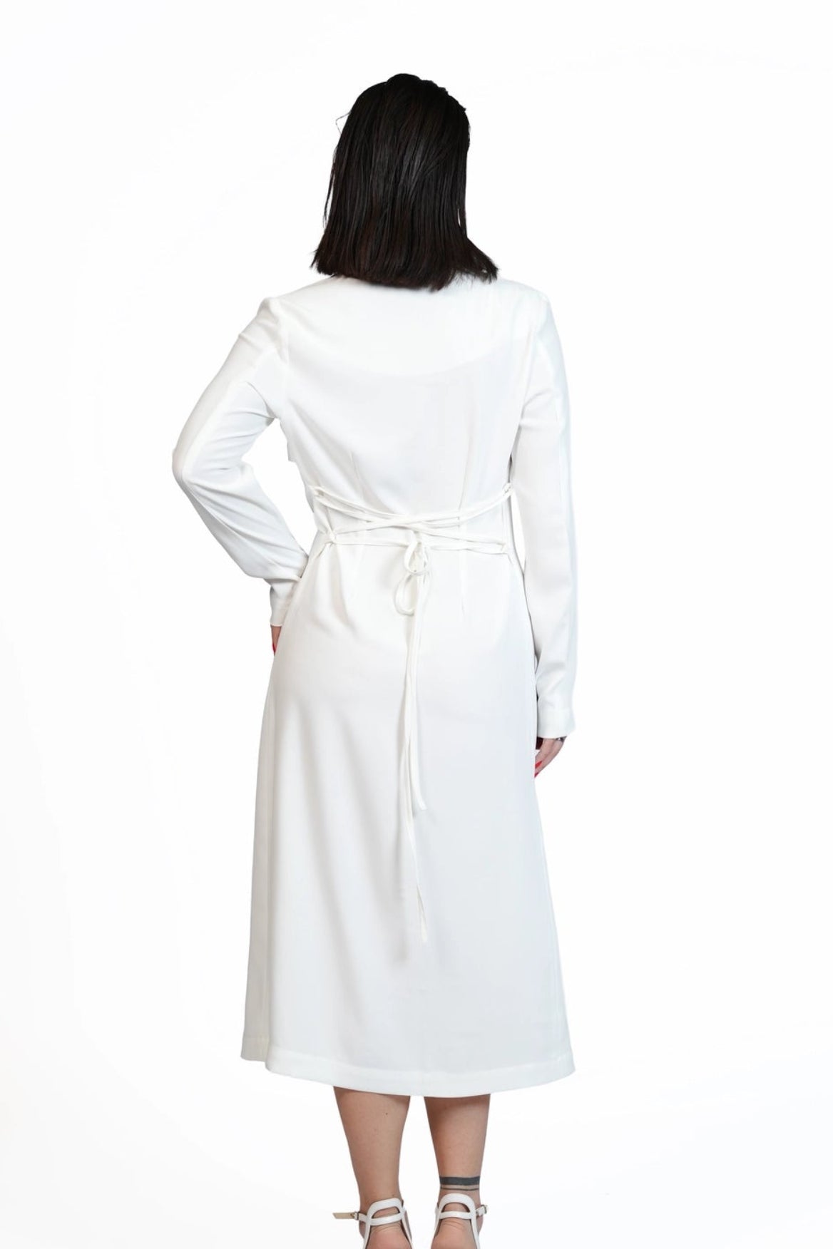 Around Town - Tailored Lapel Zip-Front Dress