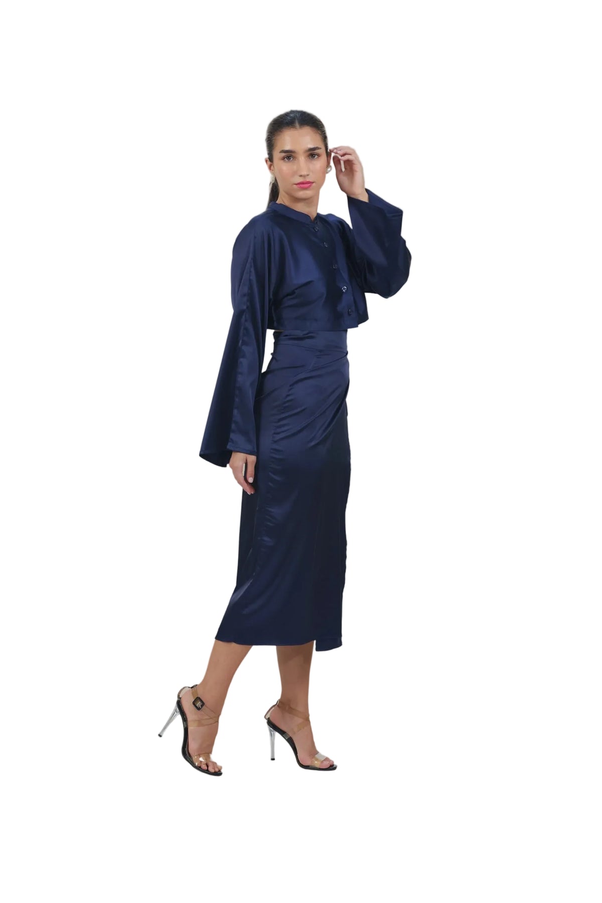 She's the Moment - Women's Silk Wrap Skirt Set