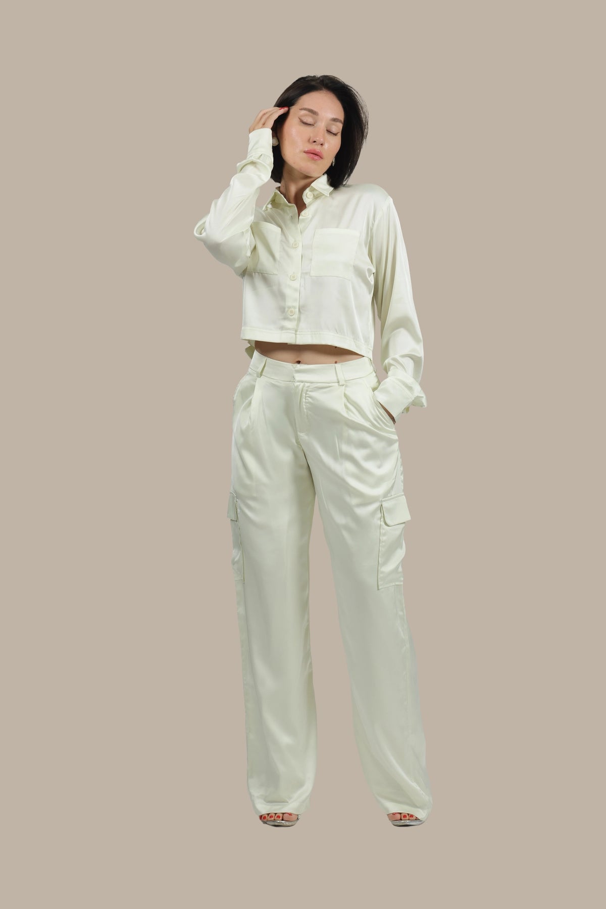 Soft Rebel - Women's Silk Cargo Co-ord Set