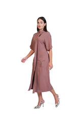 Better In Person - Asymmetric-Tie Kimono-Sleeve Dress