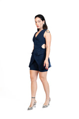 First Coffee - Longline Vest 3-Piece Tailored Set