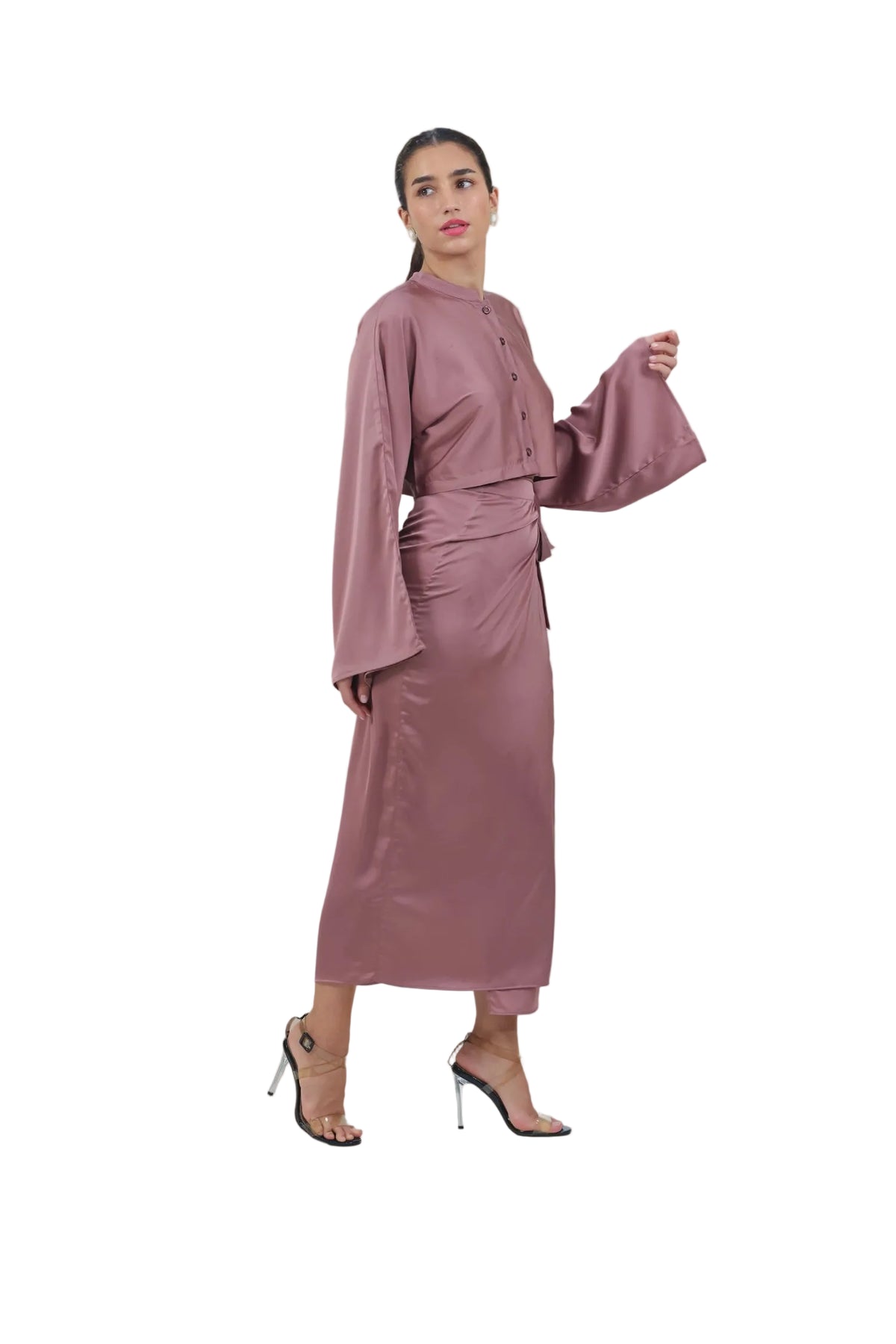 She's the Moment - Women's Silk Wrap Skirt Set