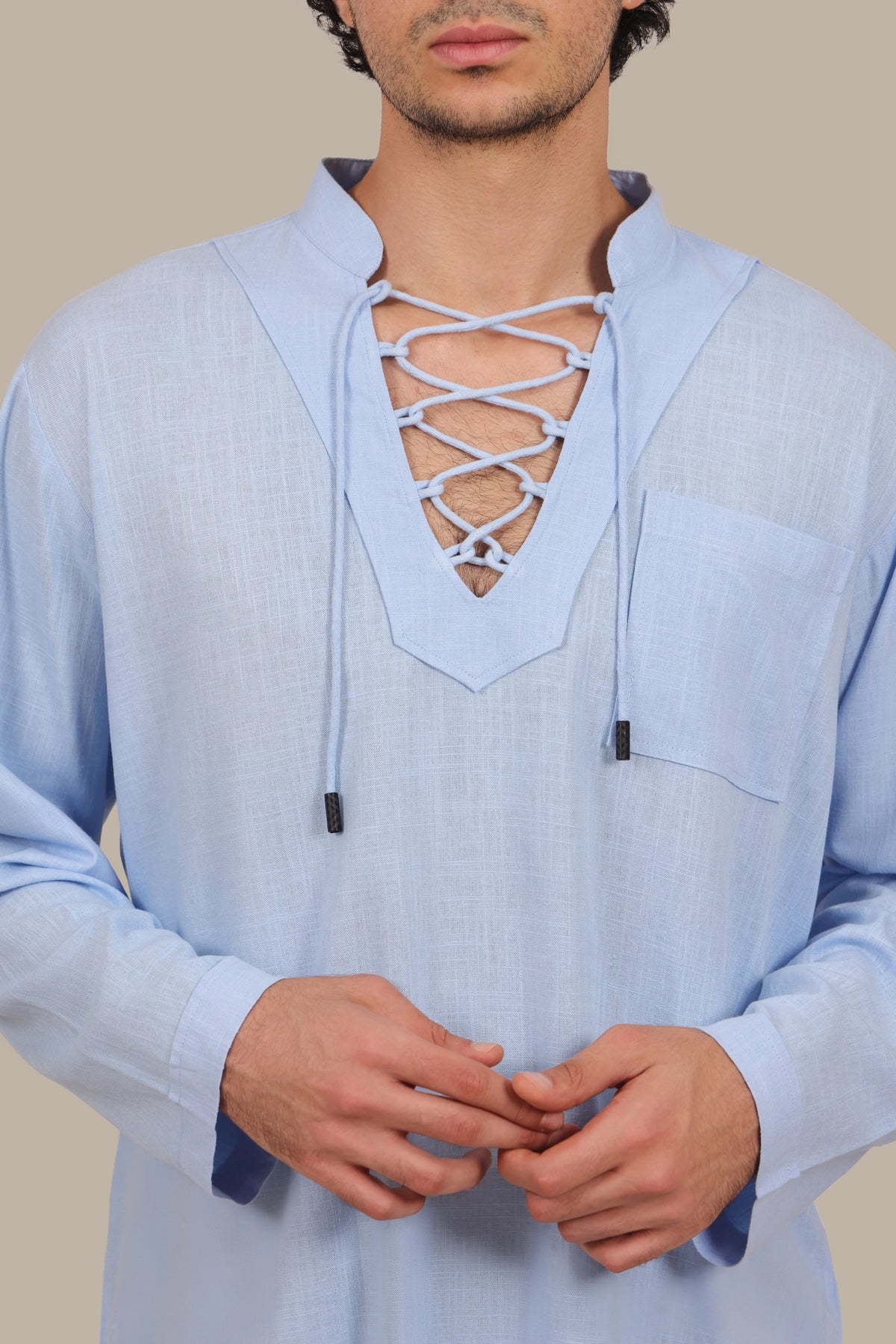 Drawstring - Men's Linen Co-ord Set