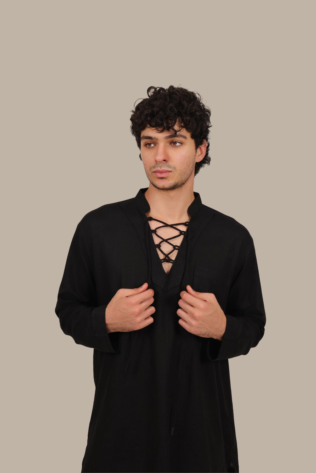 Drawstring - Men's Linen Co-ord Set