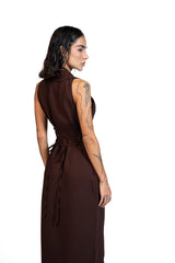 Sunset Society - Notch-Collar Corset-Back Dress