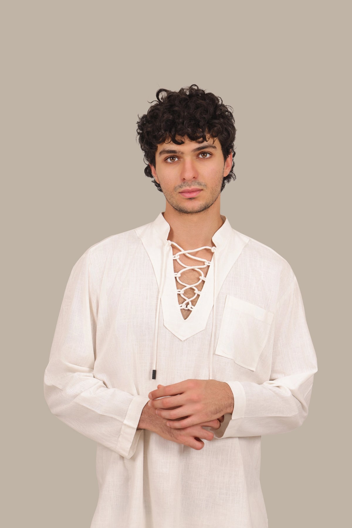 Drawstring - Men's Linen Co-ord Set