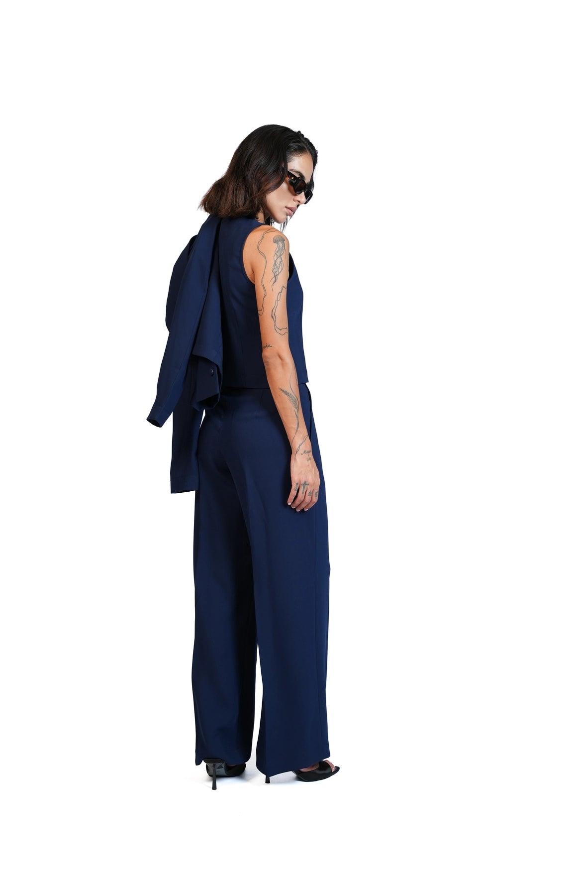 First Impression - Cropped Blazer 3-Piece Tailored Set