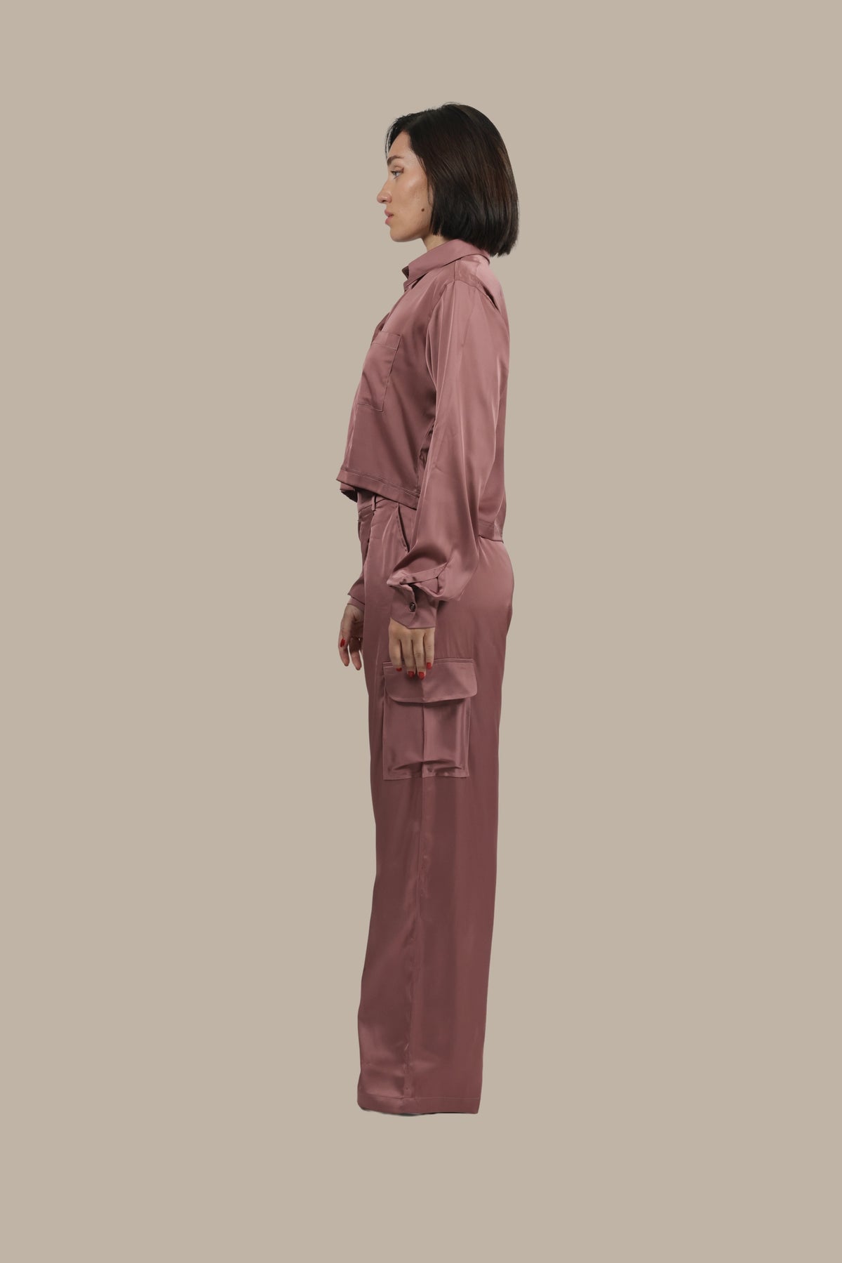 Soft Rebel - Women's Silk Cargo Co-ord Set