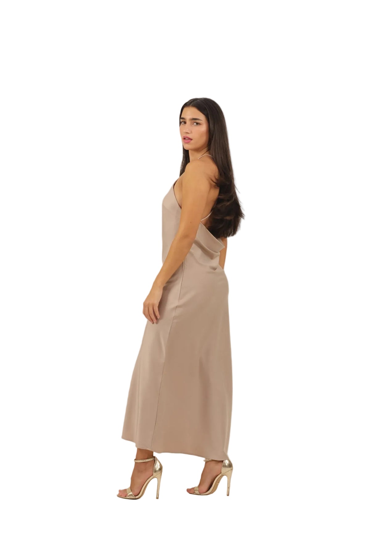 Dynasty - Women's Backless Crepe Maxi Dress