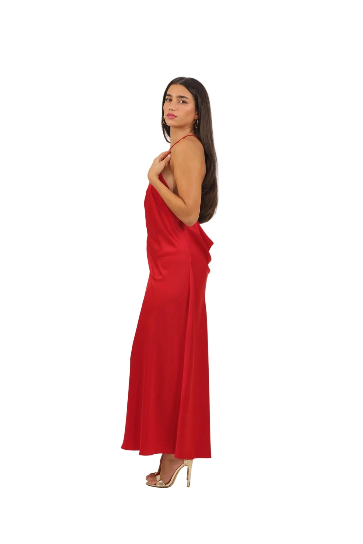 Dynasty - Women's Backless Crepe Maxi Dress