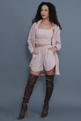 Stripe Show - Women's Linen 3-Piece Set